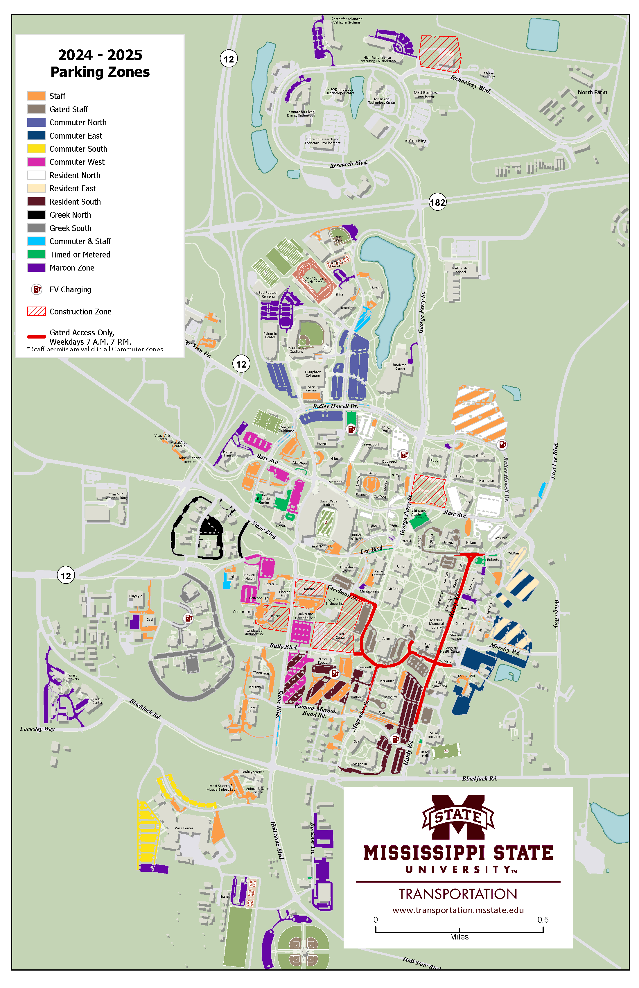 Campus Map of Mississippi State University